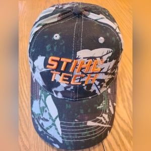 "STIHL TECH" Embroidered camo cap.